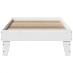 Berkfield Home Bed Frame Frame White 75x190 cm Small Single Solid Wood Pine - thumbnail 4