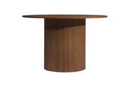 Birlea Axel Round Fluted Dining Set Table with 4 Chairs in Tan - thumbnail 8