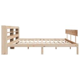 Berkfield Home Bed Frame without Mattress 180x200 cm Super King Solid Wood Pine in Light Tan - thumbnail 5