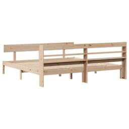 Berkfield Home Bed Frame without Mattress 180x200 cm Super King Solid Wood Pine in Light Tan - thumbnail 6