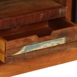 Berkfield Home TV Cabinet 110x30x45 cm Solid Reclaimed Wood in Brown - Size: 110 x 30 x 45 cm - thumbnail 8
