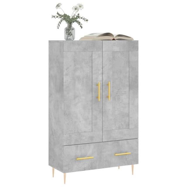 Berkfield Home Highboard Concrete Grey 69.5x31x115 cm Engineered Wood - image 1