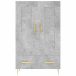 Berkfield Home Highboard Concrete Grey 69.5x31x115 cm Engineered Wood - thumbnail 5