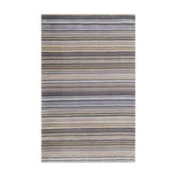 The Rug Shop UK Grey Wool Modern Striped Easy To Clean Cotton Backing Rug - Size: 160 cm x 230 cm - thumbnail 4