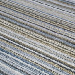 The Rug Shop UK Grey Wool Modern Striped Easy To Clean Cotton Backing Rug - Size: 160 cm x 230 cm - thumbnail 2