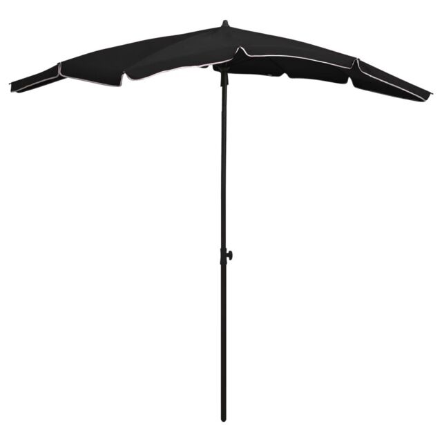 Berkfield Home Garden Parasol with Pole 200x130 cm Black - image 1