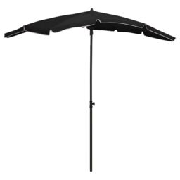 Berkfield Home Garden Parasol with Pole 200x130 cm Black - thumbnail 1