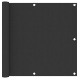 Berkfield Home Balcony Screen Anthracite 90x300 cm Oxford Fabric in Black - thumbnail 1