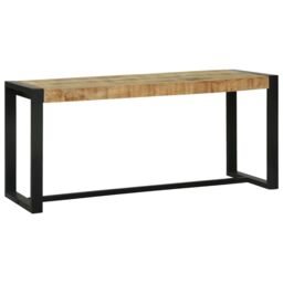 Berkfield Home Bench Brown Mango Wood 100 x 35 x 45 cm Durable Entryway Bench - thumbnail 1