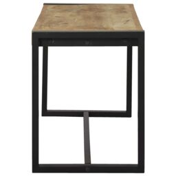Berkfield Home Bench Brown Mango Wood 100 x 35 x 45 cm Durable Entryway Bench - thumbnail 5