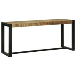 Berkfield Home Bench Brown Mango Wood 100 x 35 x 45 cm Durable Entryway Bench - thumbnail 3
