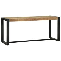Berkfield Home Bench Brown Mango Wood 100 x 35 x 45 cm Durable Entryway Bench - thumbnail 2