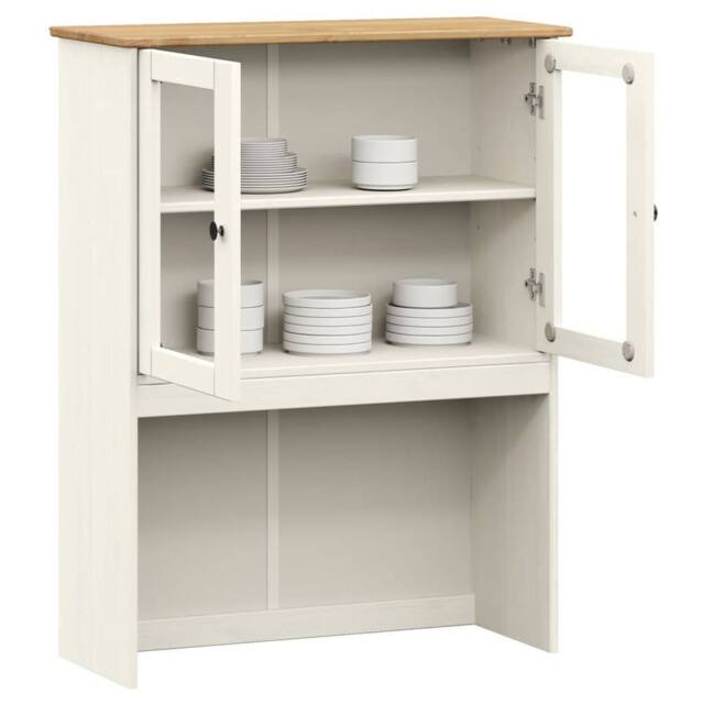 Berkfield Home Beautiful Dresser Top VIGO White 78x30x100 cm Solid Wood Pine - Size: 78 x 30 x 100 cm - image 1