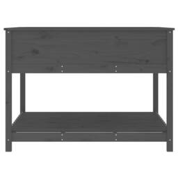 Berkfield Home Planter with Shelf Grey 111.5x111.5x81 cm Solid Wood Pine - thumbnail 6