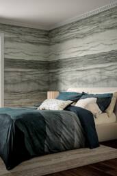 Harlequin 'Sedimentary' Cotton Duvet Cover Set in Dark Blue - Size: Double - thumbnail 1