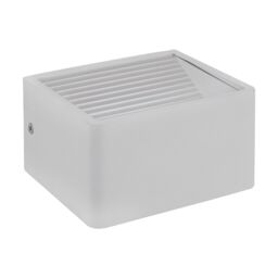 Loops IP44 Outdoor Wall Light White Aluminium 6W Built in LED Porch Lamp