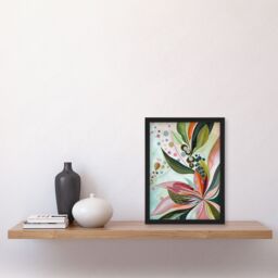 "Artery8 Abstract Tropical Exotic Leaves Floral Painting Framed Art Print - Size: W12"" x H16""" - thumbnail 4