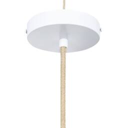 Wyld and Coco Rattan Pendant Lamp with Pink Velvet Shade in Natural - thumbnail 6