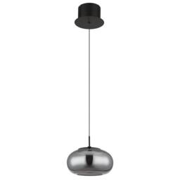 Netlighting Quintara Dome Pendant Matt Black Smoke Glass Shade LED 3000K - thumbnail 2