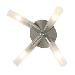 Netlighting Sona Ceiling 4 Light G9 Satin Chrome in Grey