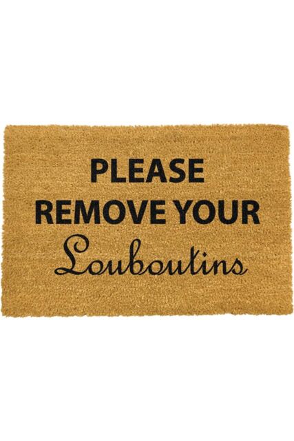 Artsy Mats Please Remove Your Louboutins Doormat in Black - Size: 40 cm x 60 cm - image 1