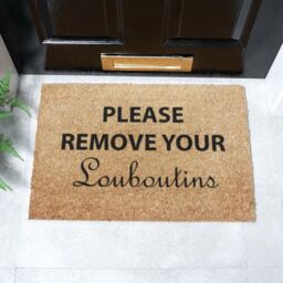 Artsy Mats Please Remove Your Louboutins Doormat in Black - Size: 40 cm x 60 cm - thumbnail 2