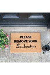 Artsy Mats Please Remove Your Louboutins Doormat in Black - Size: 40 cm x 60 cm - thumbnail 3