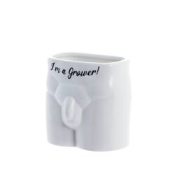 Boxer Gifts I'm A Grower' Novelty Indoor Planter in White - thumbnail 5