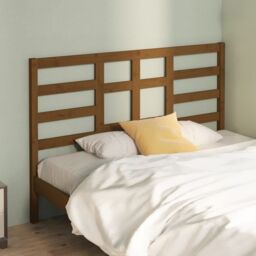 Berkfield Home Bed Headboard Honey Brown 156x4x104 cm Solid Wood Pine - Size: 156 x 4 x 104 cm - thumbnail 1