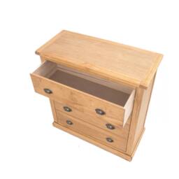 Cabinet Bits Lucca 4 Drawer Chest of Drawers Brass Cup Handle in Light Brown - thumbnail 4