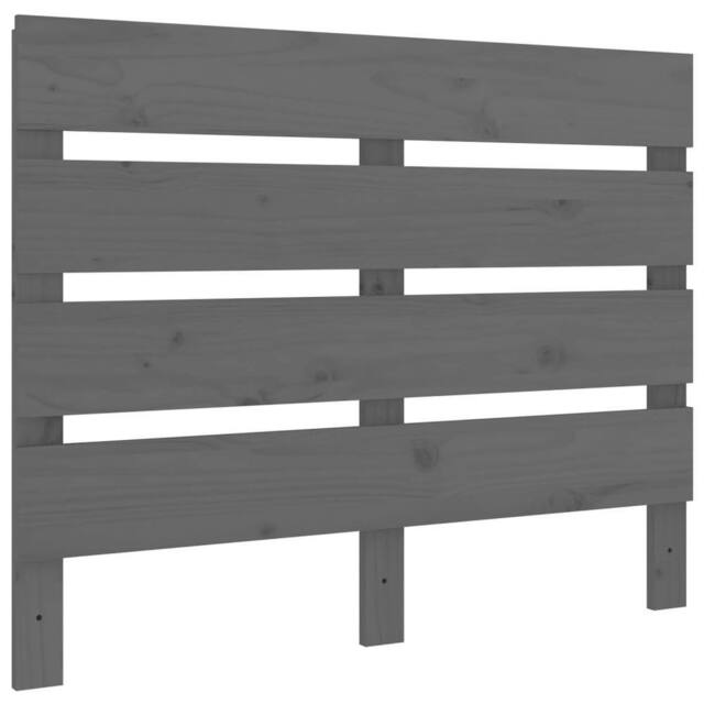 Berkfield Home Headboard Grey 100x3x80 cm Solid Wood Pine - Size: 100 x 3 x 80 cm - image 1