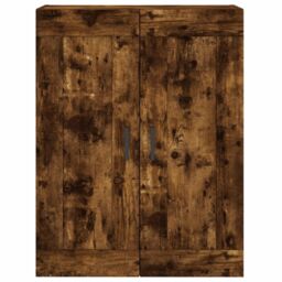 Berkfield Home Wall Mounted Cabinet Smoked Oak 69.5x34x90 cm Engineered Wood in Brown - thumbnail 6