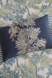 Sanderson 'Tapestry Tree' Cotton Cushion in Blue - Size: 40 cm x 60 cm - thumbnail 2