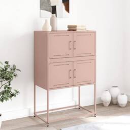 Berkfield Home Sideboard Pink 68.5x38.5x107 cm Steel - thumbnail 3