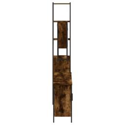 Berkfield Home Durable 4 Piece Bathroom Furniture Set Smoked Oak Engineered Wood in Brown - thumbnail 7