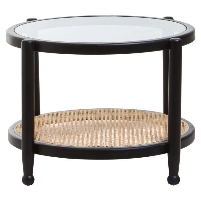 Orsina Cebu Rattan & Glass Coffee Table in Black - image 1