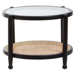 Orsina Cebu Rattan & Glass Coffee Table in Black - thumbnail 5