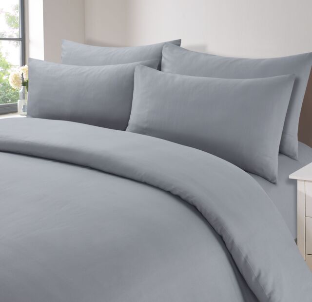 OHS 2 Pack Soft Microfibre Wrinkle Resistant Housewife Pillowcases in Grey - Size: Standard Pillow Case - image 1