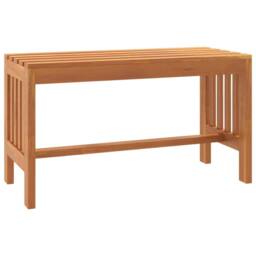 Berkfield Home Beautiful Garden Bench 80 cm Solid Wood Eucalyptus in Brown - thumbnail 3