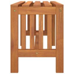 Berkfield Home Beautiful Garden Bench 80 cm Solid Wood Eucalyptus in Brown - thumbnail 4