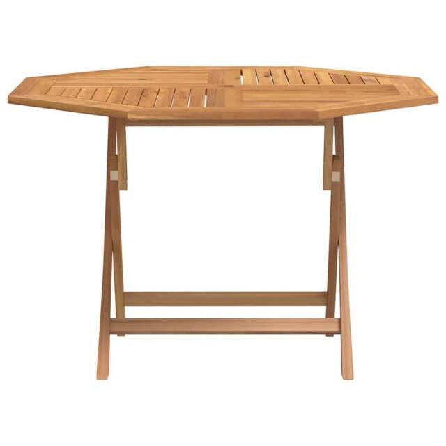 Berkfield Home Beautiful Folding Garden Table 120x120x75 cm Solid Wood Teak in Brown - Size: 120 x 120 x 75 cm - image 1