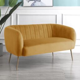 Artemis Home Matilda 2 Seat Sofa in Yellow - Size: 2 Seater - thumbnail 1