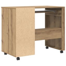 Berkfield Home Artisan Oak Computer Desk Artisan oak Engineered wood Medium in Brown - thumbnail 7