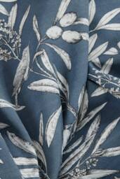 Sundour Aviary Pencil Pleat Curtains Taped Curtain Pair in Blue - Size: 117 cm width x 137 cm drop - thumbnail 5