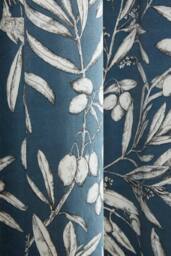 Sundour Aviary Pencil Pleat Curtains Taped Curtain Pair in Blue - Size: 117 cm width x 137 cm drop - thumbnail 4