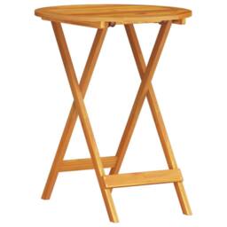 Berkfield Home 3 Piece Folding Bistro Set - Solid Acacia Wood in Brown - thumbnail 6