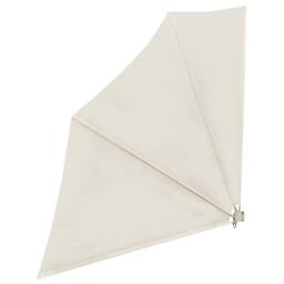 Berkfield Home Durable Collapsible Balcony Side Awning Cream 140x140 cm - thumbnail 1