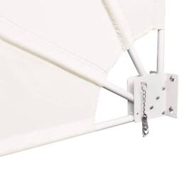 Berkfield Home Durable Collapsible Balcony Side Awning Cream 140x140 cm - thumbnail 4