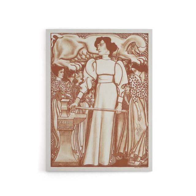 "Artery8 Work for Women Exhibition Poster Canvas Wall Art Print Jan Toorop in Brown - Size: W18"" x H24""" - image 1