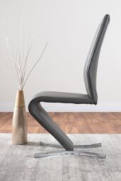 FurnitureboxUK Carson White Marble Effect Dining Table & 4 Willow Chairs in Grey - thumbnail 5